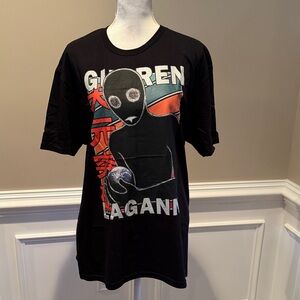 Black Graphic Short-Sleeve Men’s Tee — Alien Mask Design